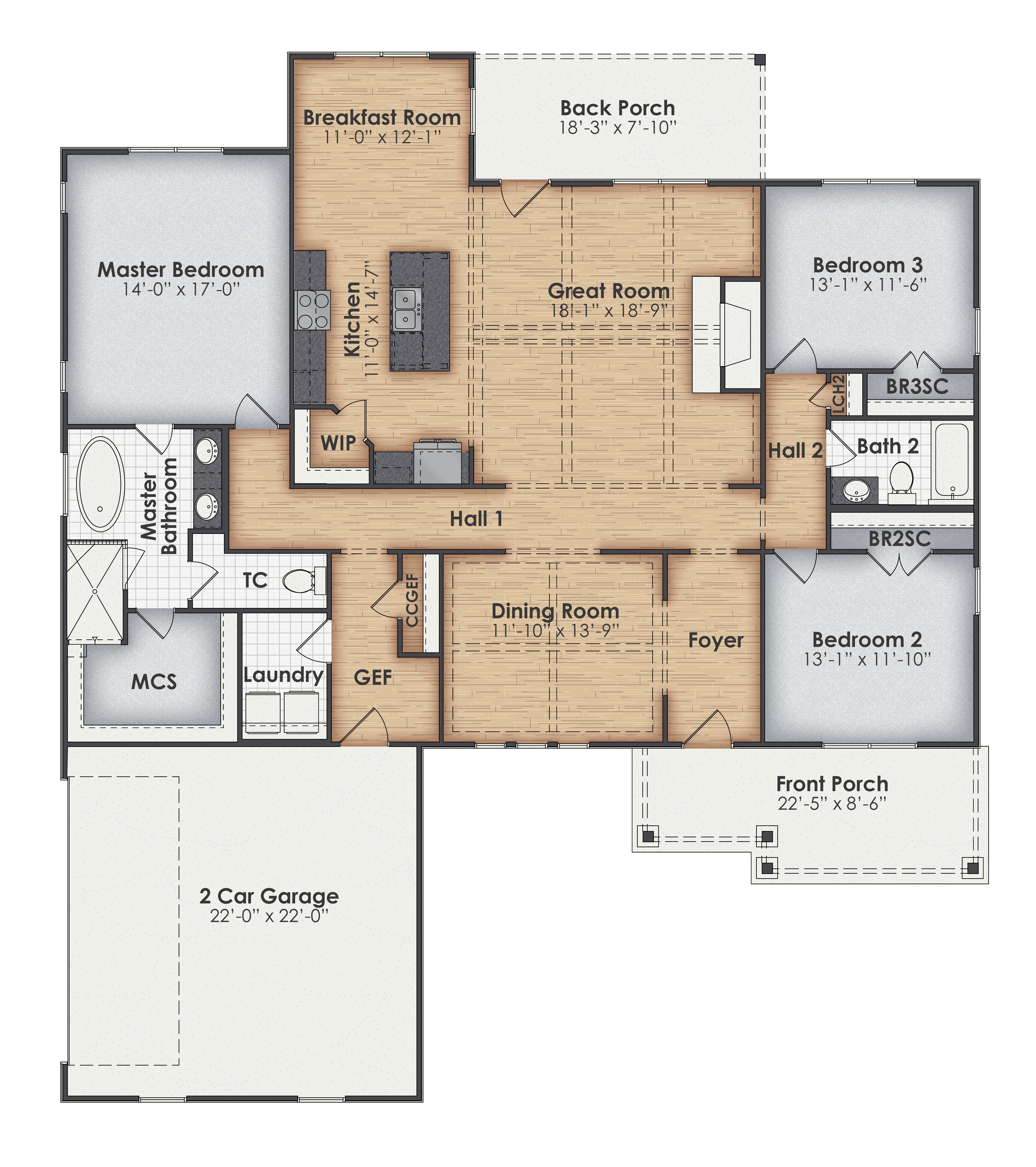 Nantucket Main Floor Plan