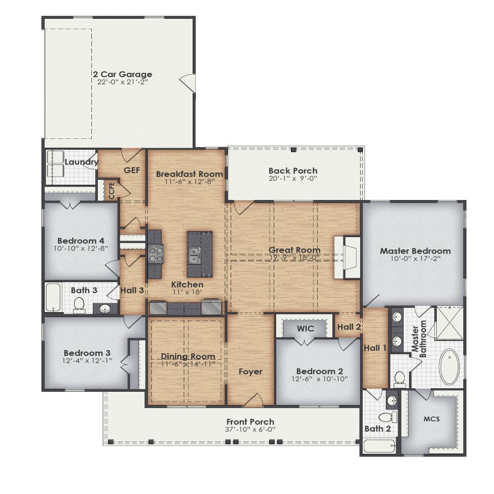 Bridgeport Main Floor Plan