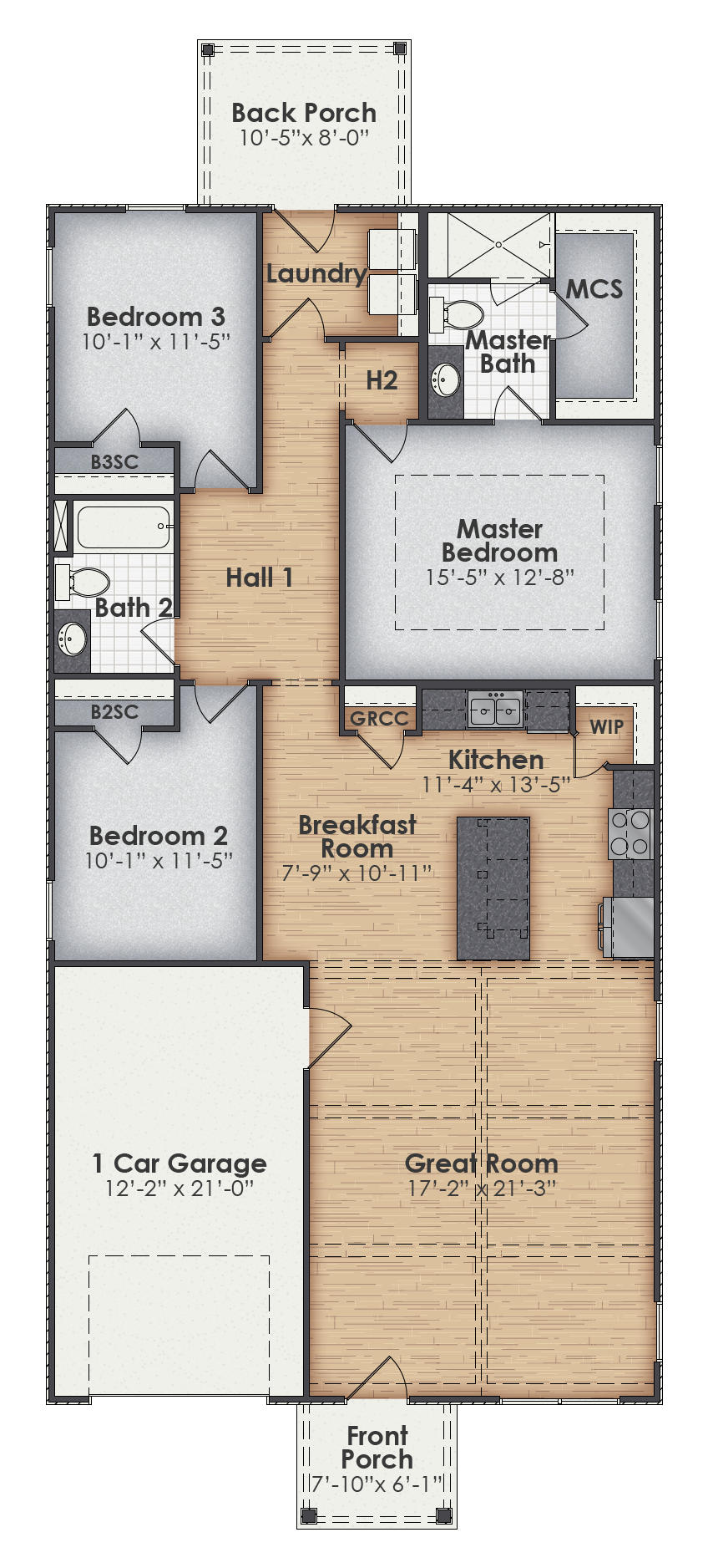 Tanager Main Floor Plan