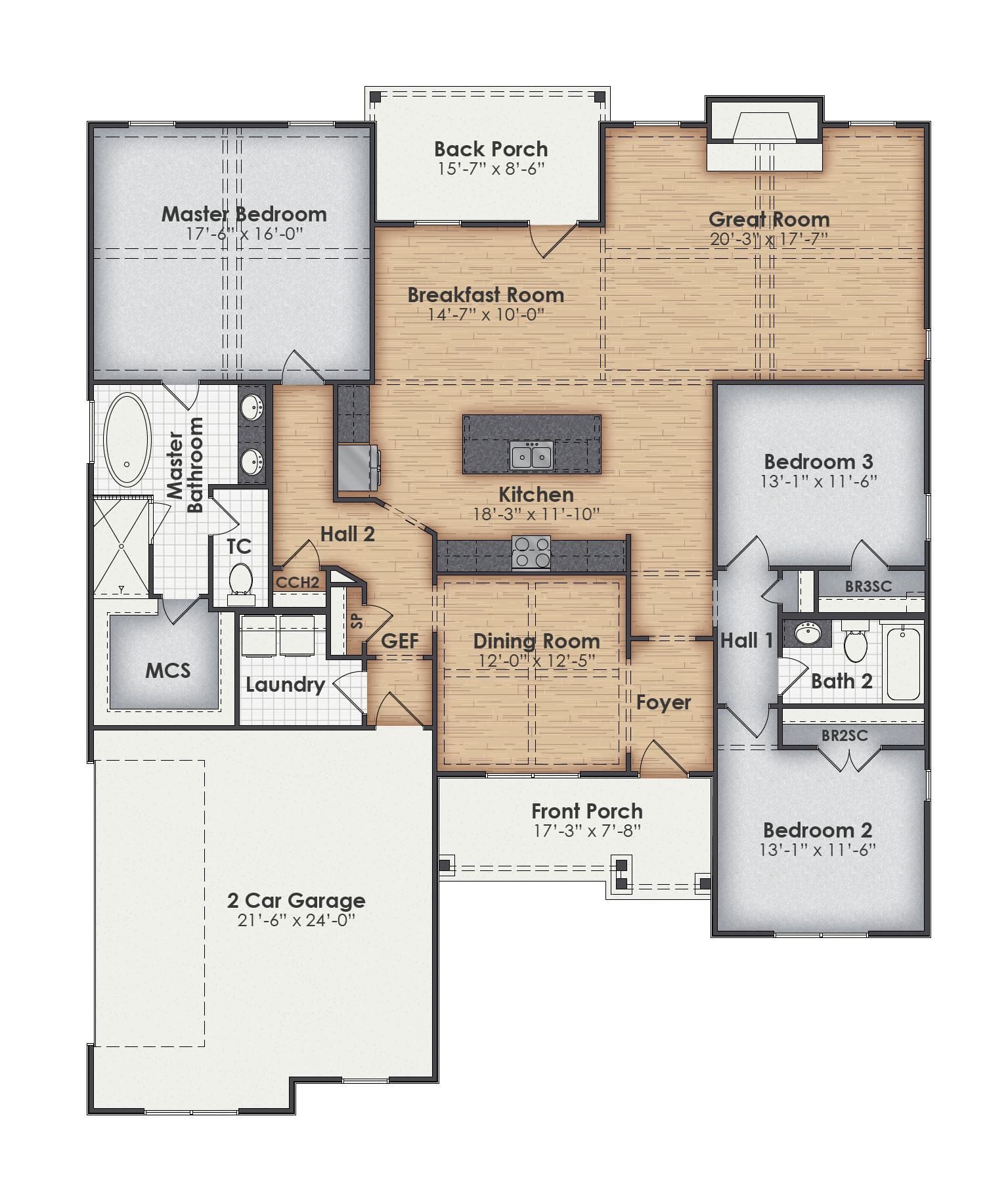 Galveston Main Floor Plan