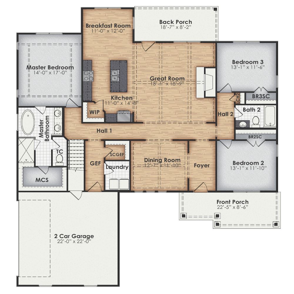 Davenport Main Floor Plan
