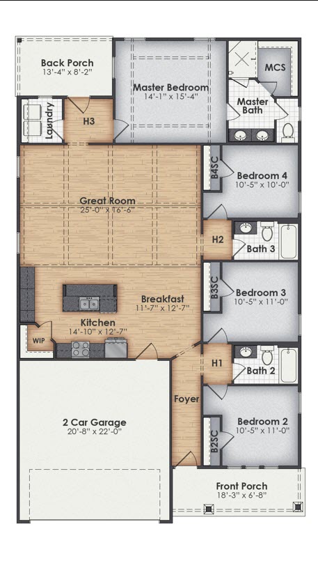 Starling Main Floor Plan