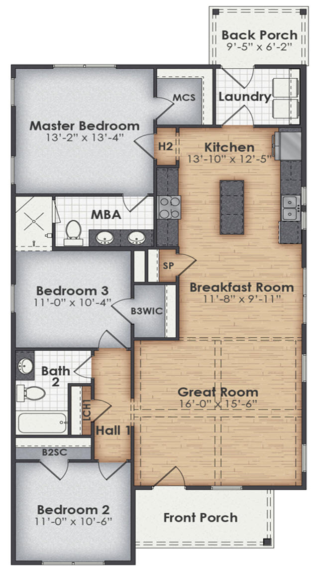 Beckett Main Floor Plan