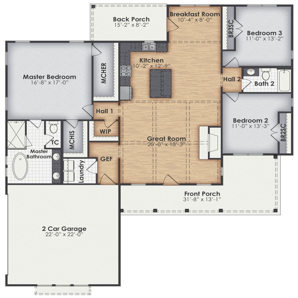 Oakdale Main Floor Plan