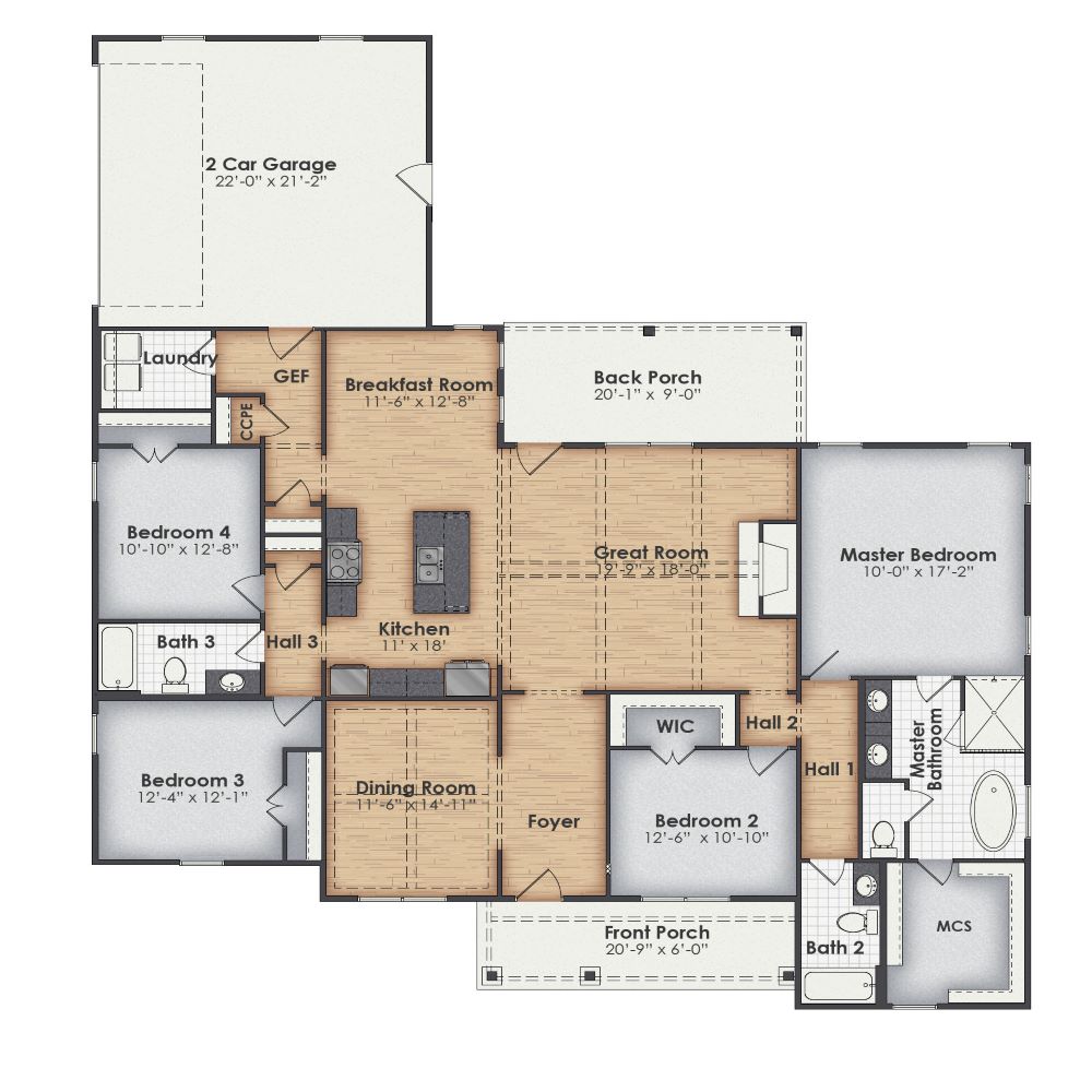 Bridgeport Main Floor Plan