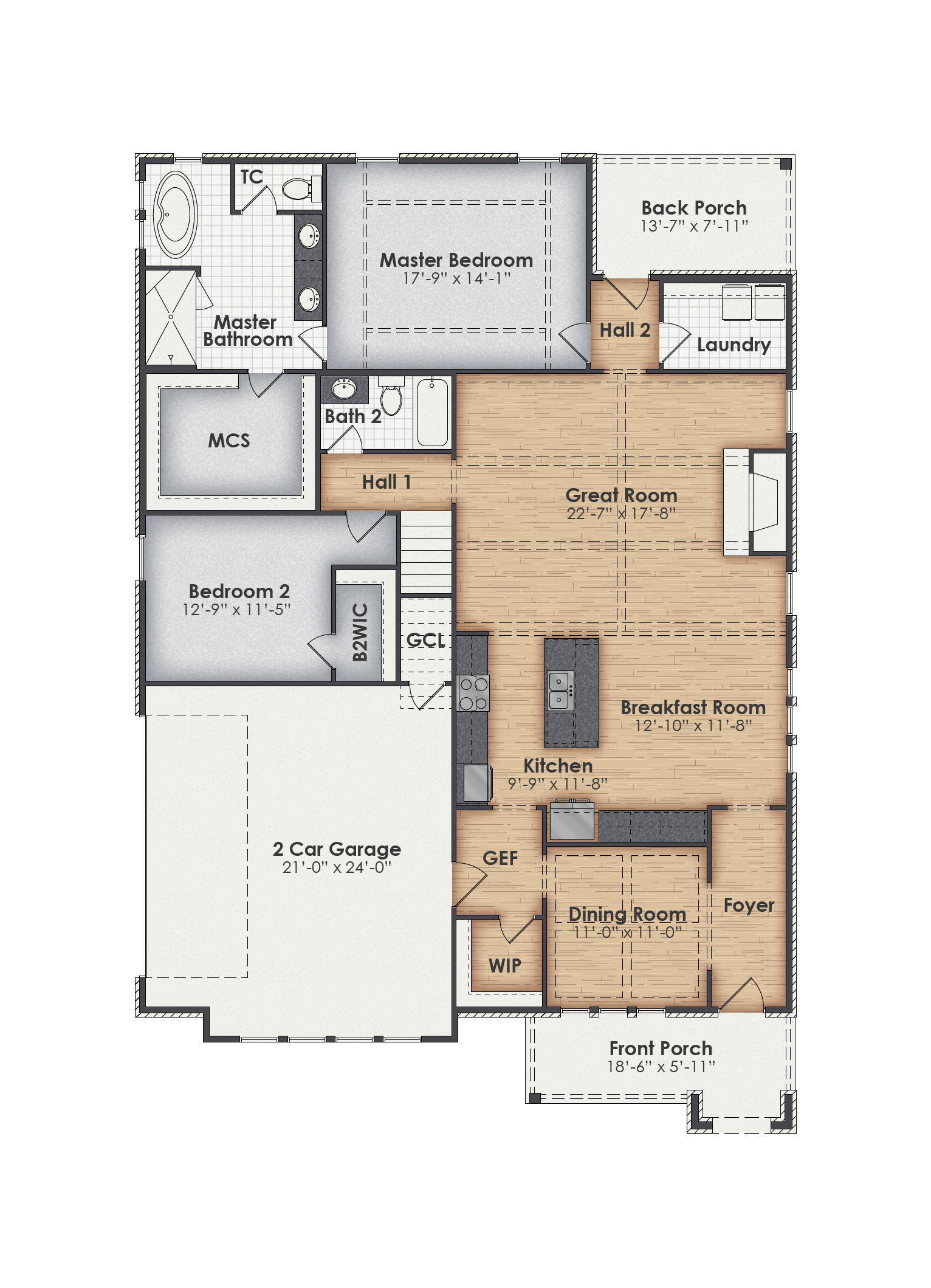 Brookeside Main Floor Plan