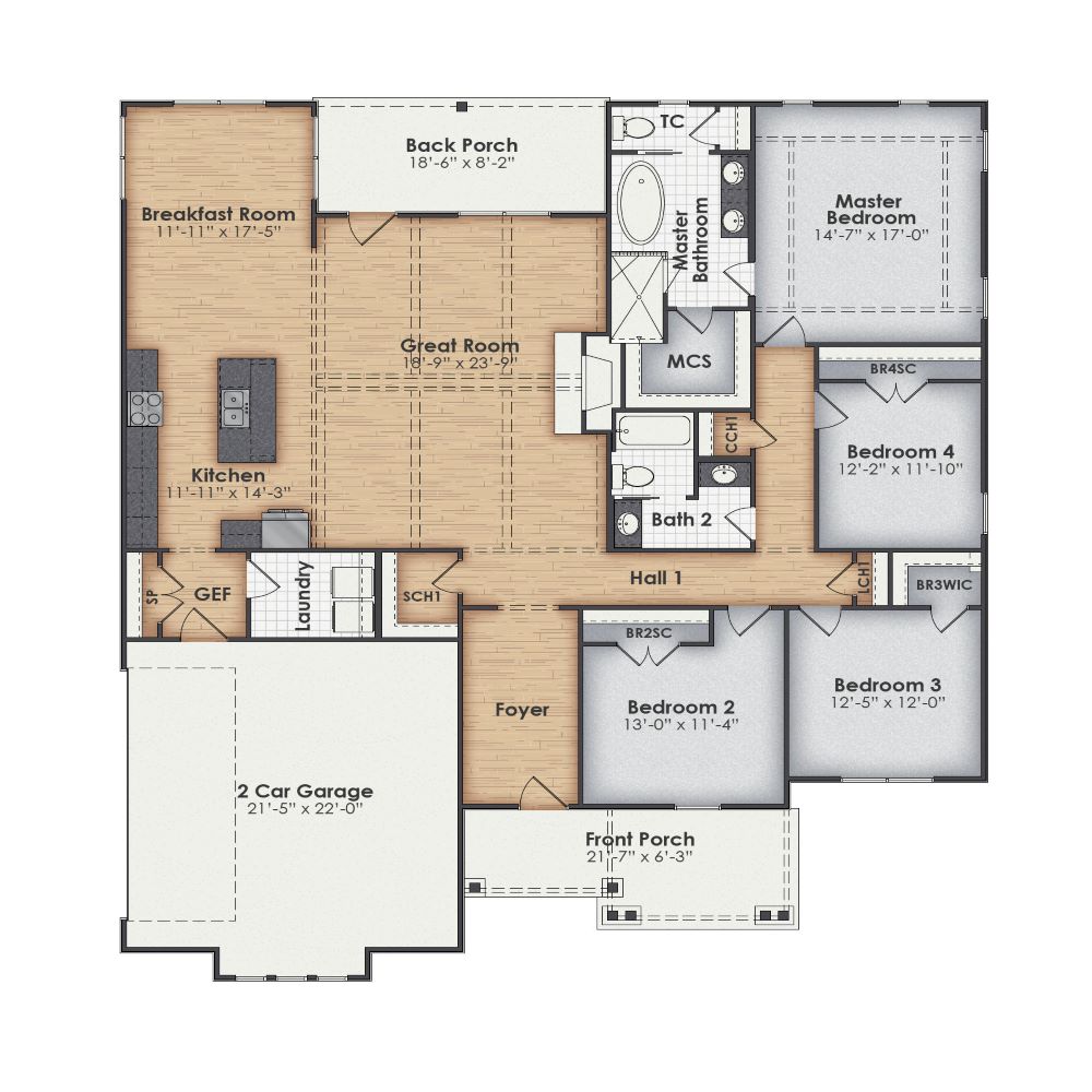 Cambridge Main Floor Plan