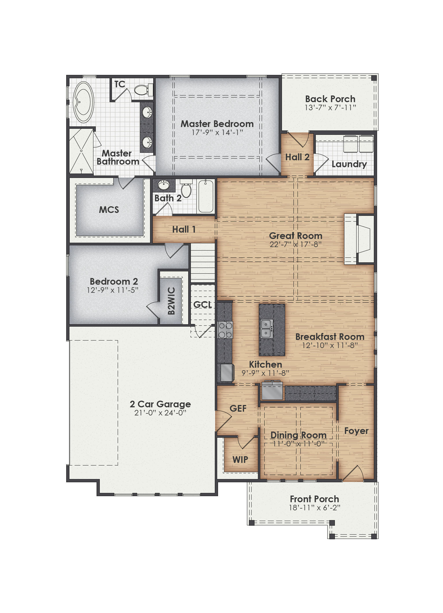 Brookeside Main Floor Plan