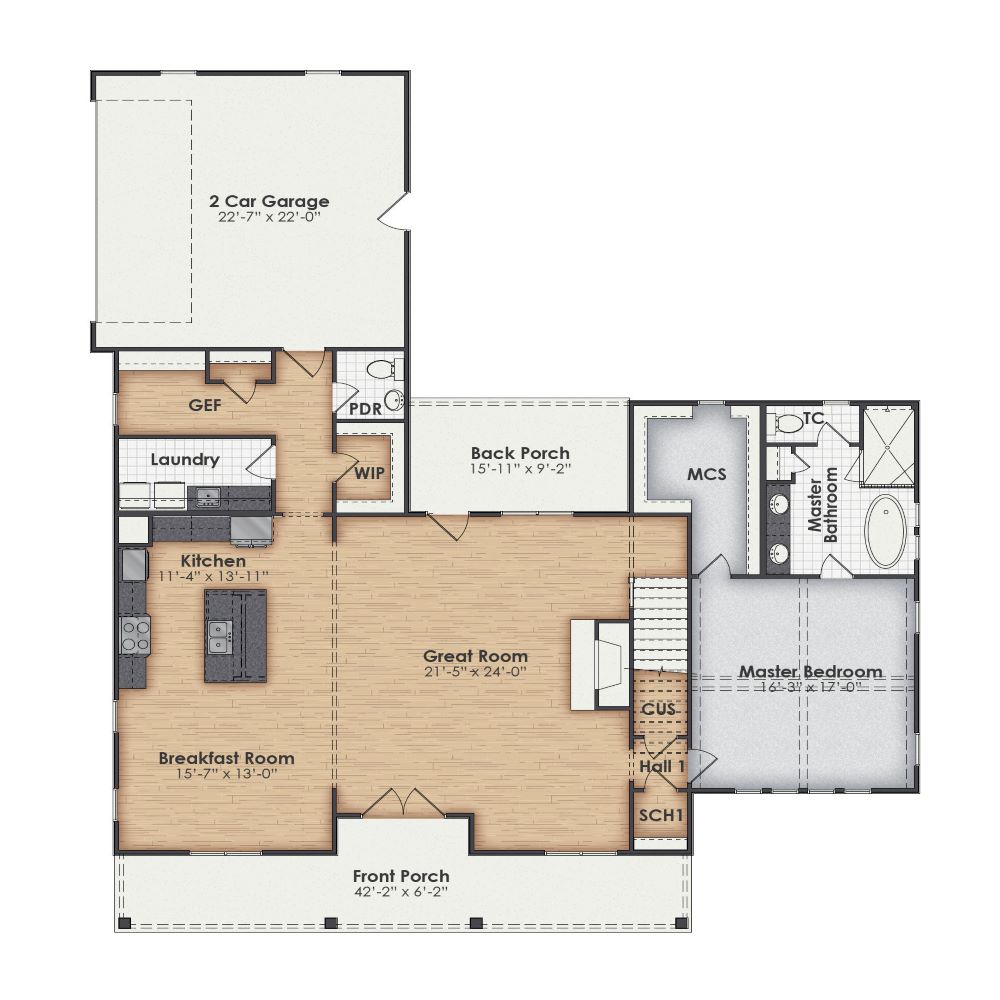 Danbury Main Floor Plan