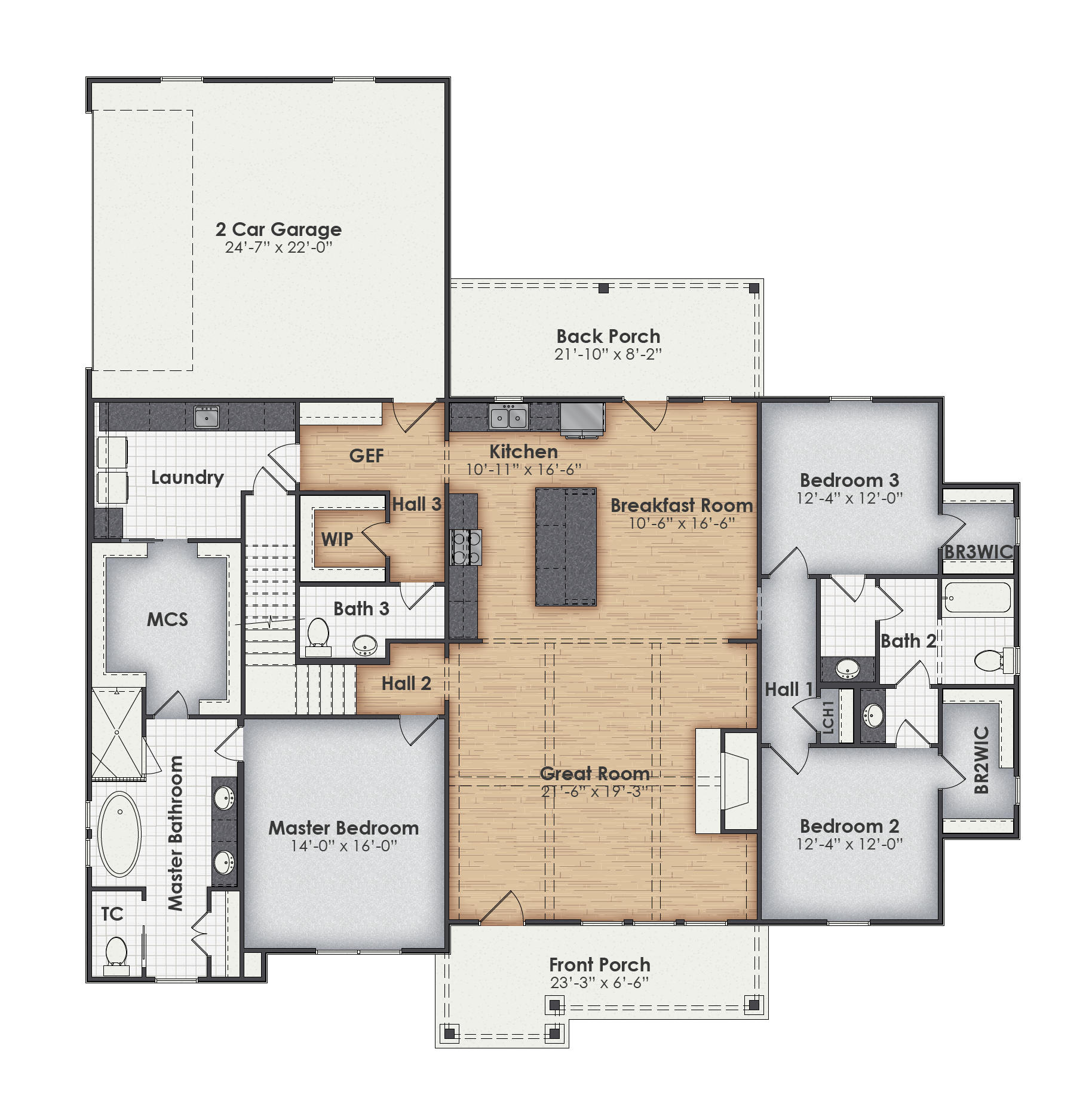 Hillcrest Main Floor Plan